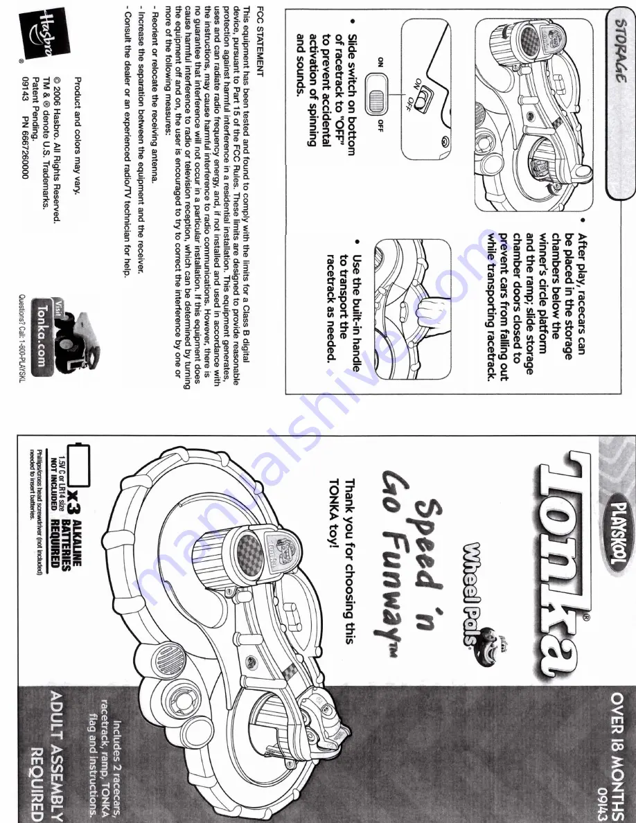 Tonka Tonka Wheel Pals Speed N Go Funway Manual Download Page 1