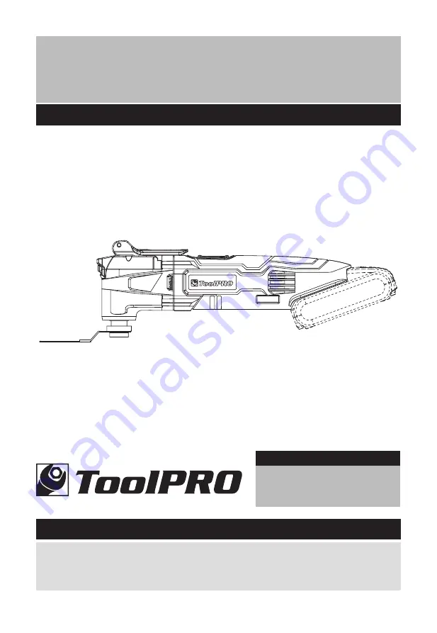 ToolPRO CMT18WD.9 Instruction Manual Download Page 1