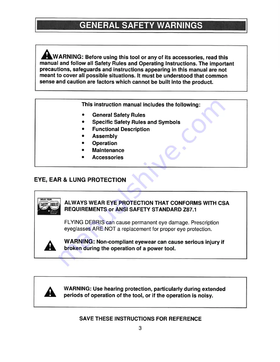 Toolshop 241-9024 Owner'S Manual Download Page 3