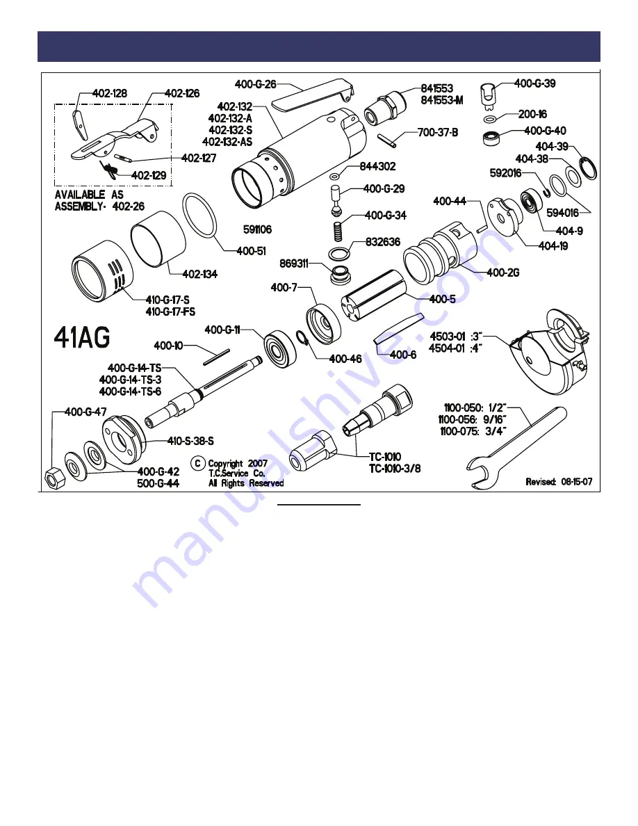 TOP CAT 41AGK Collet General Operators Instructions And Maintenance Manual Download Page 4