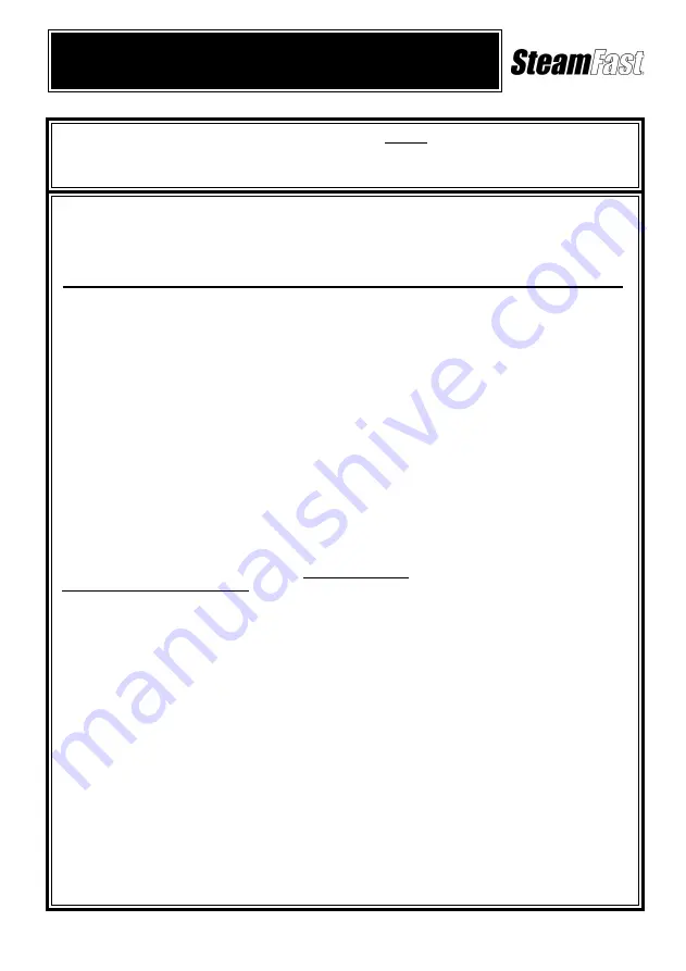 Top Innovations SteamFast SF-275 Quick Start Manual Download Page 15