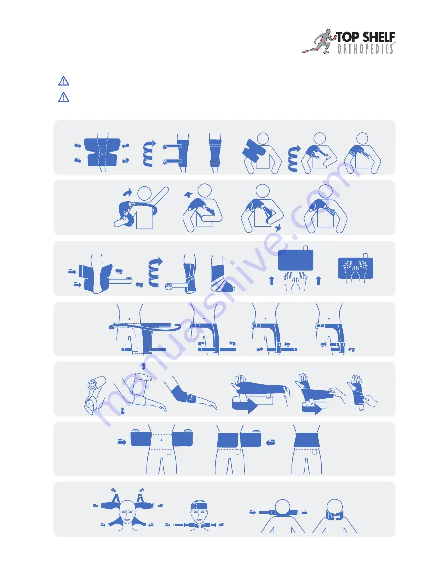 Top shelf Orthopedics RecoveryWrap AC Application Manual Download Page 1