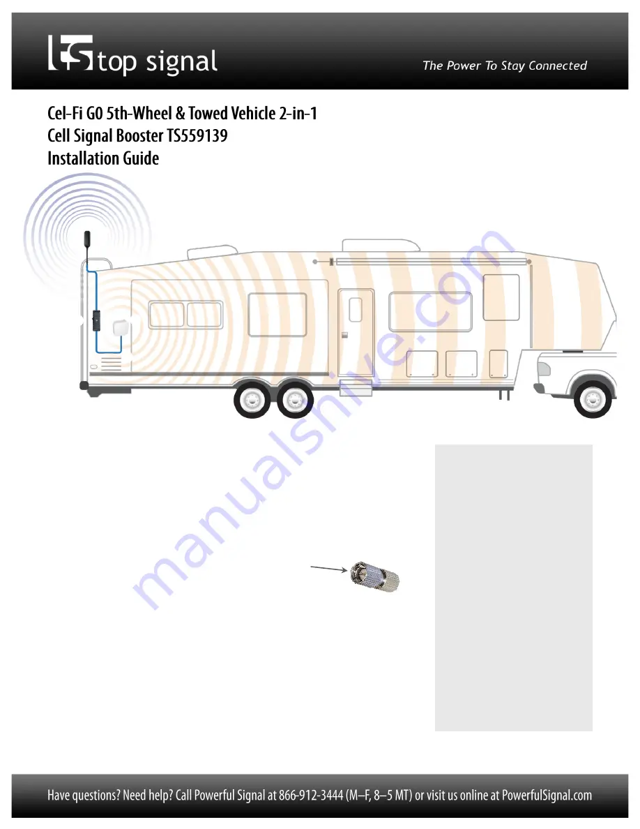 Top Signal Cel-Fi Go Скачать руководство пользователя страница 1