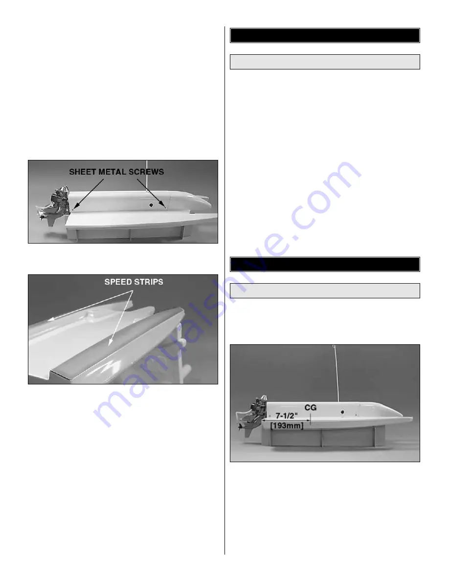 Top Speed Tunnel Hull Instruction Manual Download Page 12