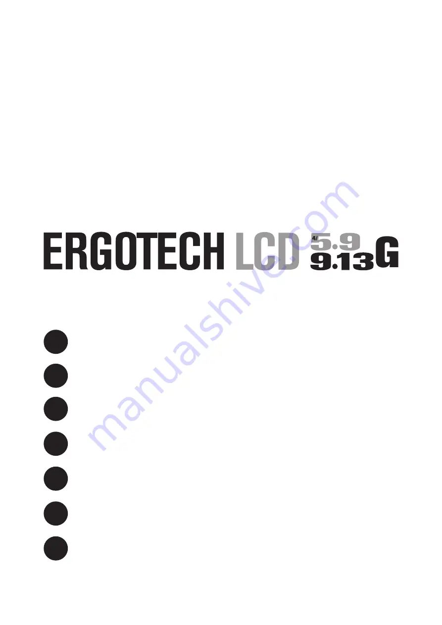 Toparc ERGOTECH LCD Manual Download Page 1