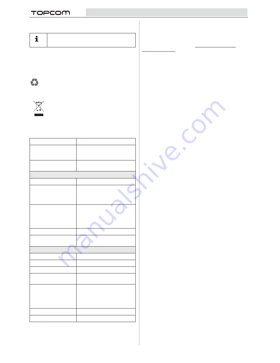 Topcom BABYVIEWER 4500 User Manual Download Page 42