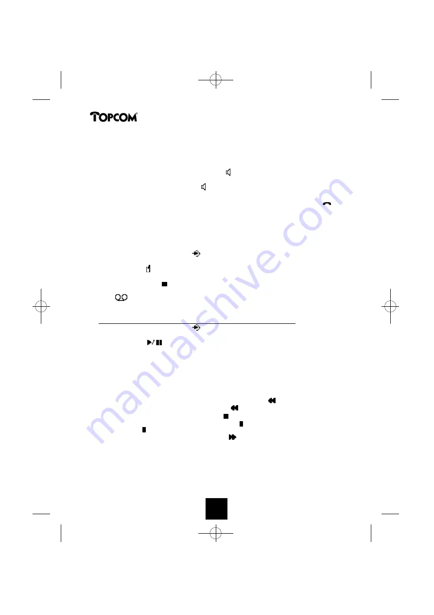 Topcom BUTLER 1250 Скачать руководство пользователя страница 34