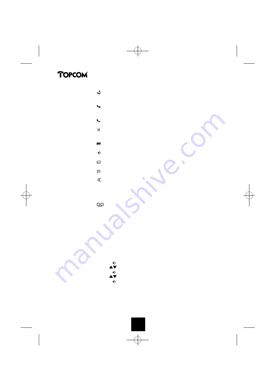 Topcom BUTLER 1250 User Manual Download Page 82