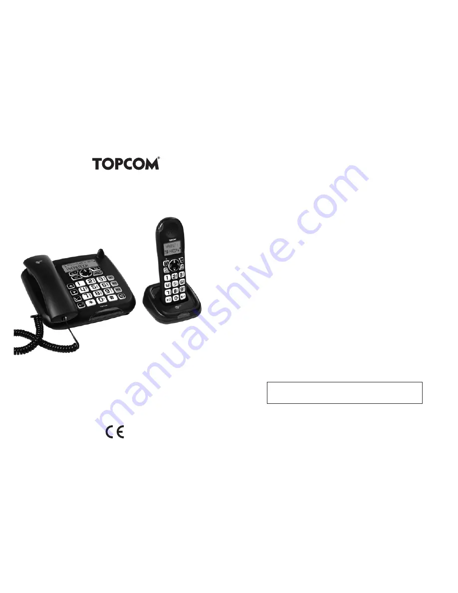 Topcom SOLOGIC B901 COMBO Short User Manual Download Page 1