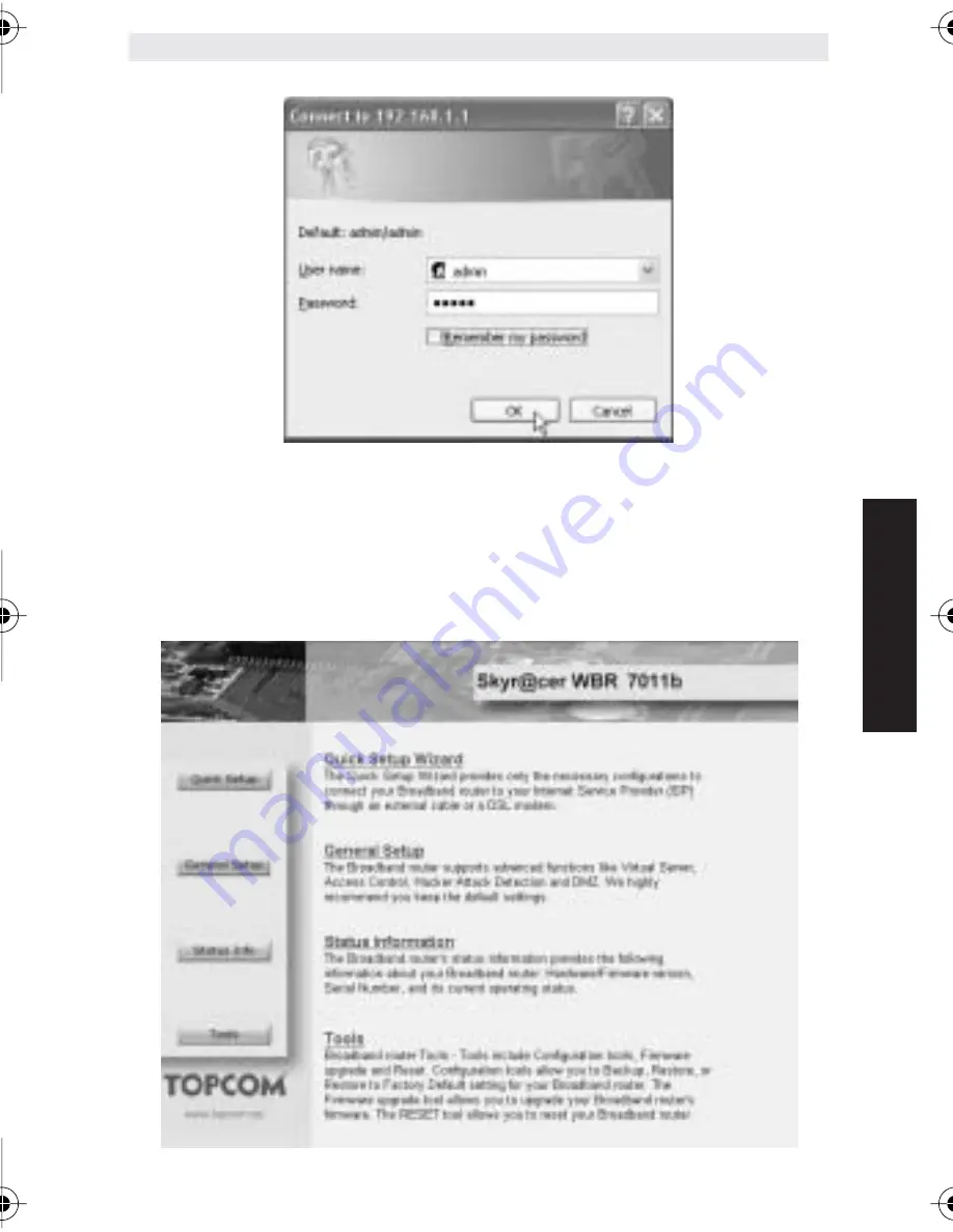 Topcom WBR 7011 B Quick Installation Manual Download Page 165