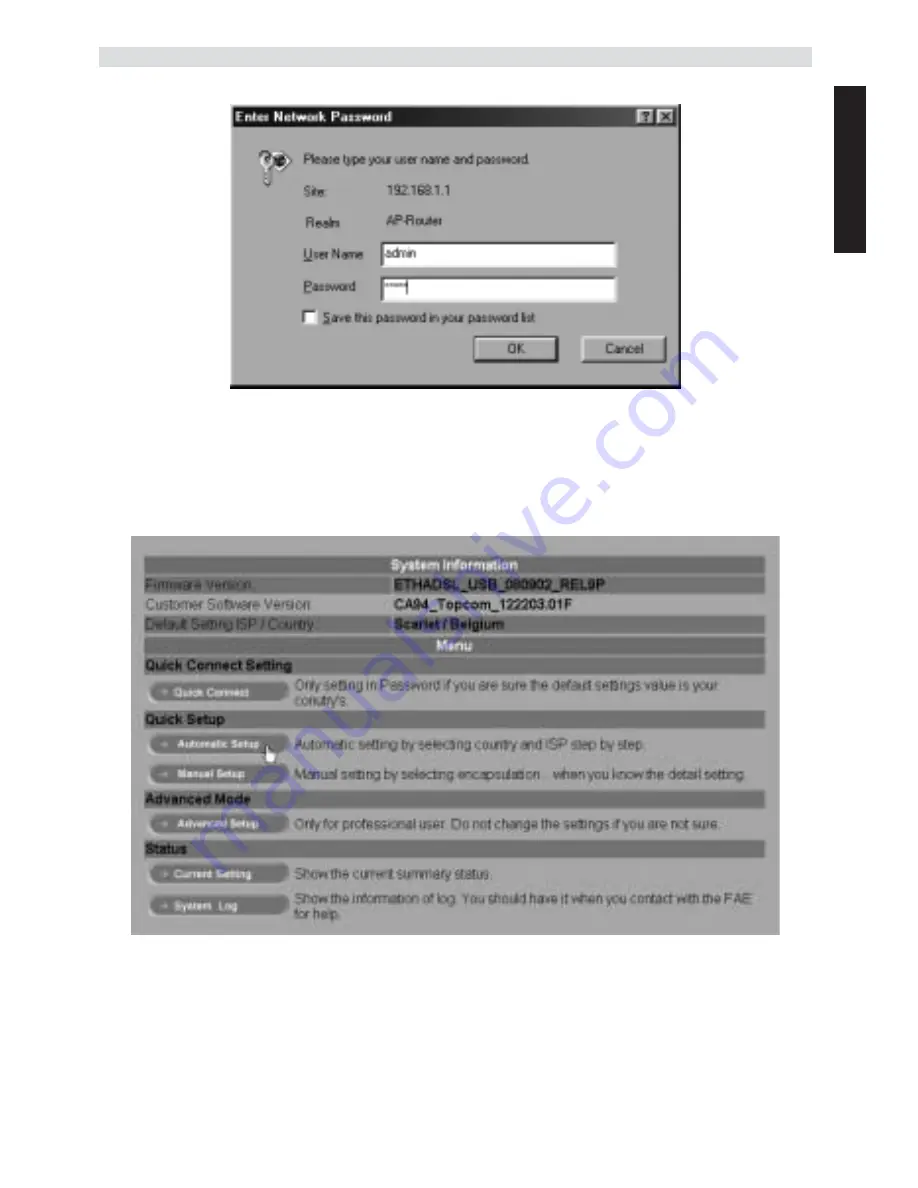 Topcom Webr@cer 881 PSTN Quick Installation Manual Download Page 9