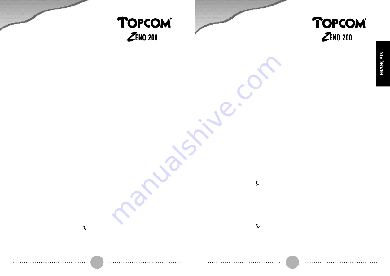 Topcom ZENO 200 (French) Mode D'Emploi Download Page 15