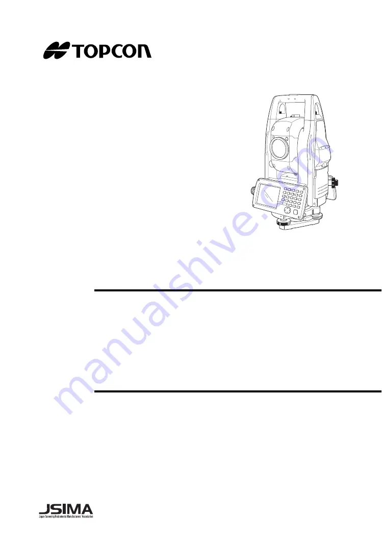 Topcon GPT-7500 Series Instruction Manual Download Page 1