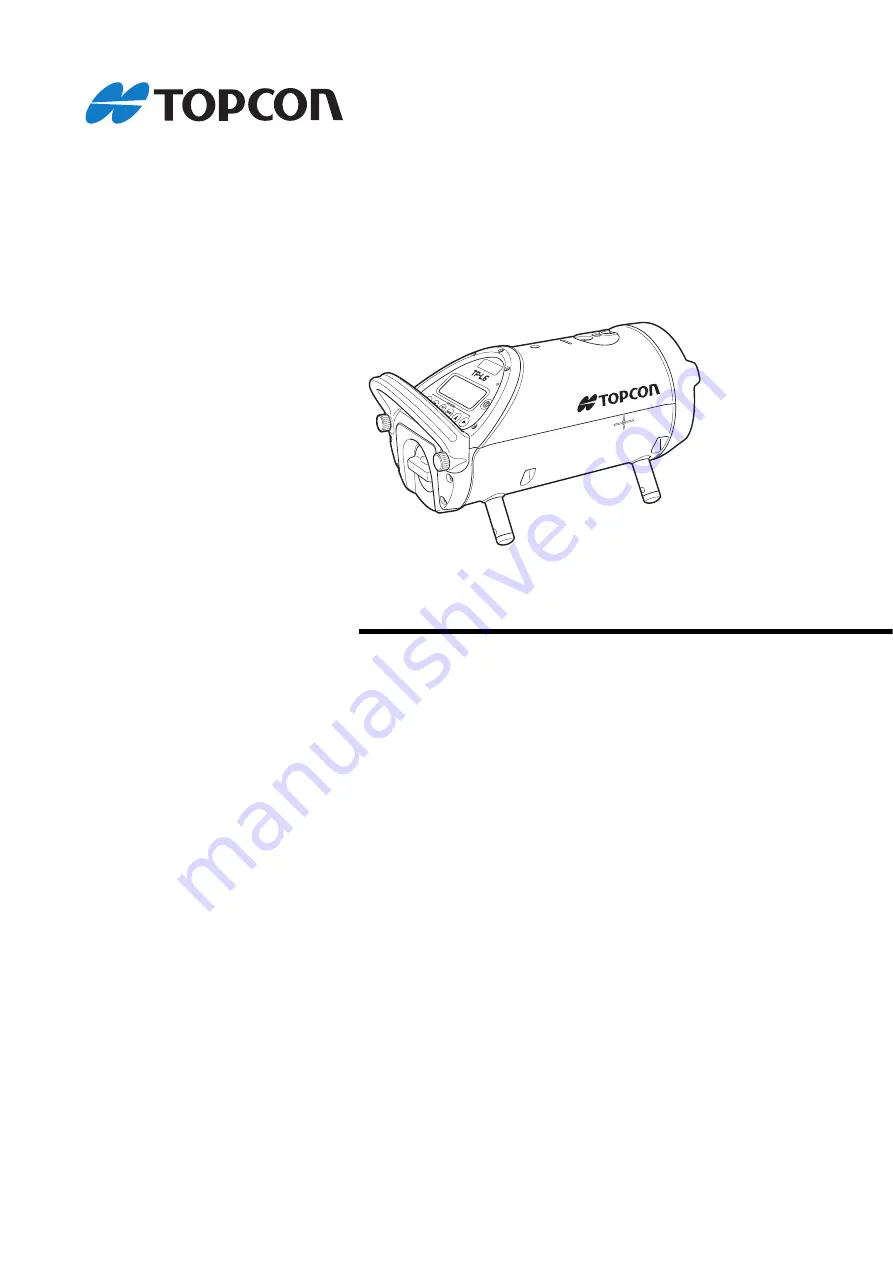 Topcon TP-L6 Series Instruction Manual Download Page 1