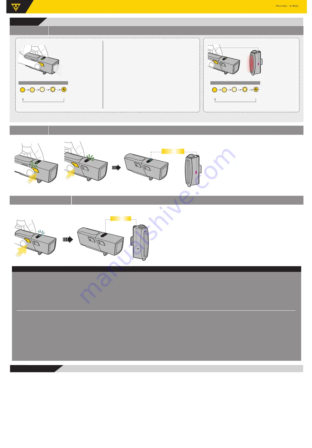 Topeak WHITELITE 800BT Quick Start Manual Download Page 6