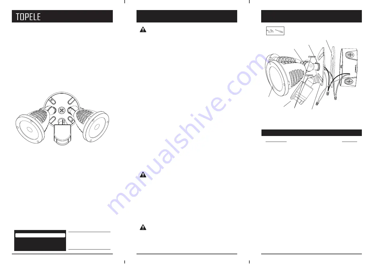 TOPELE JSL-02WS Installation Instructions Download Page 1