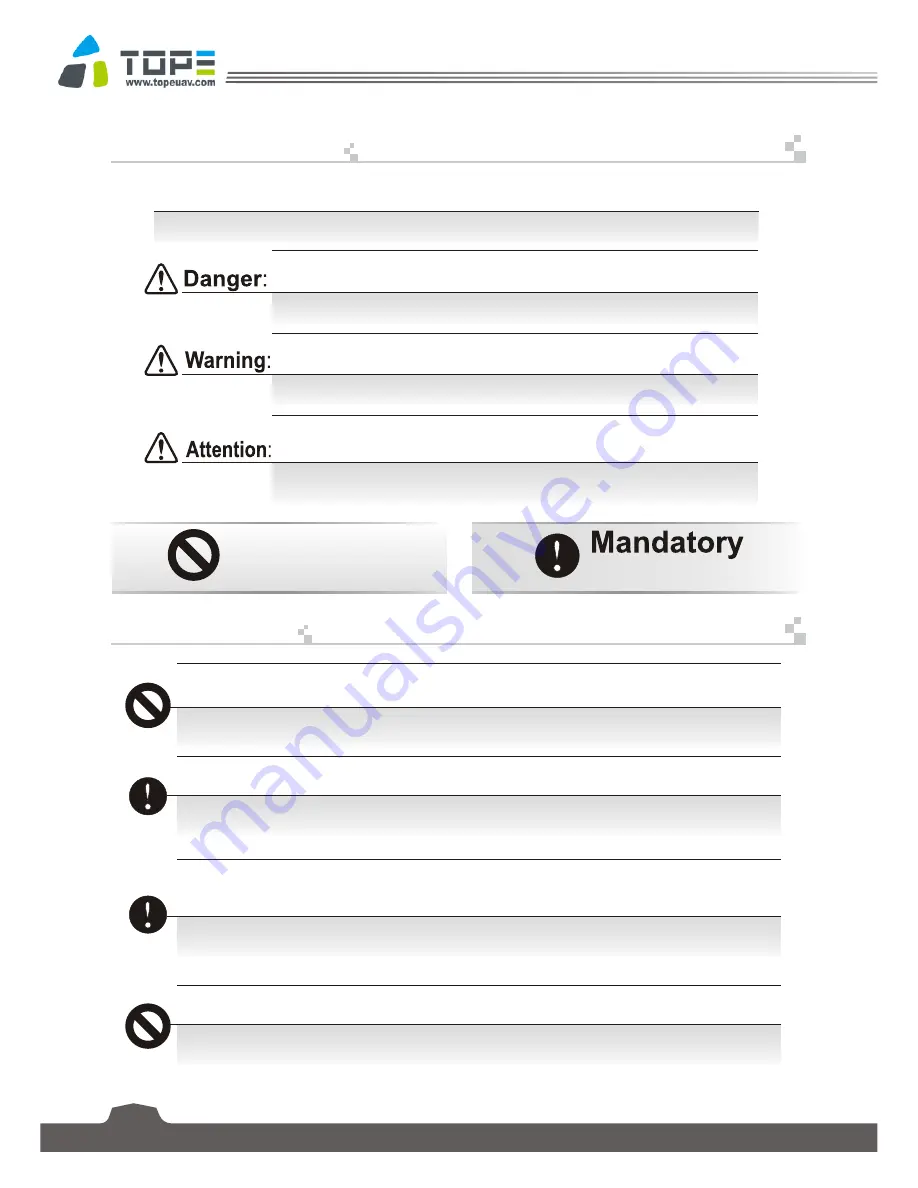 Topeuav TE-T8 Instruction Manual Download Page 4