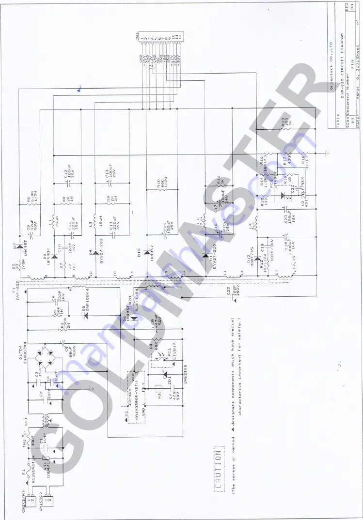 Topfield TF4000FI Service Manual Download Page 62