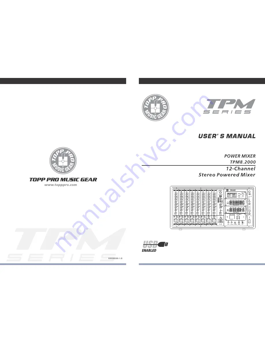 Topp Music Gear TPM8.2000 Скачать руководство пользователя страница 1