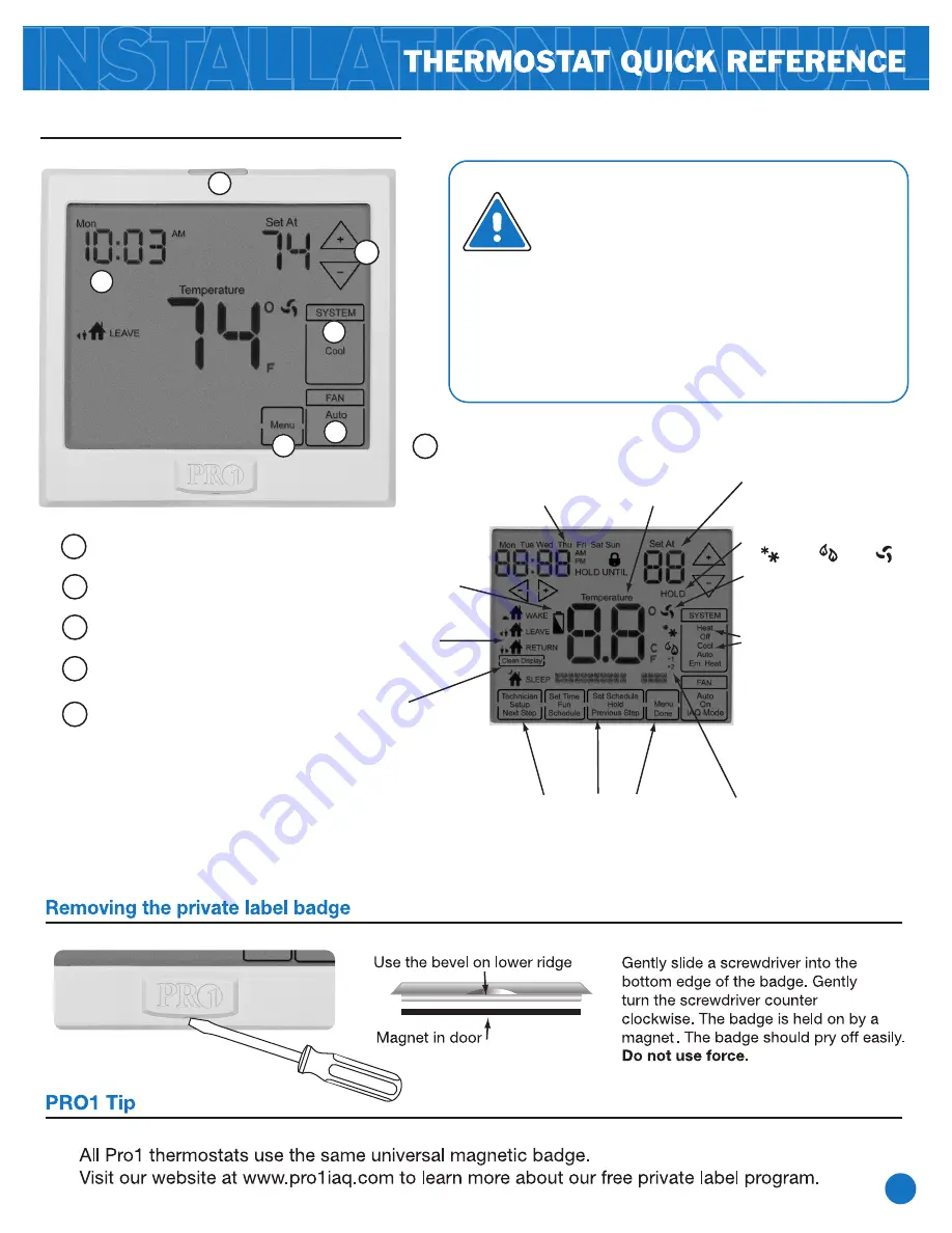 Toptech TRUE COMFORT III T925 Installation Manual Download Page 3