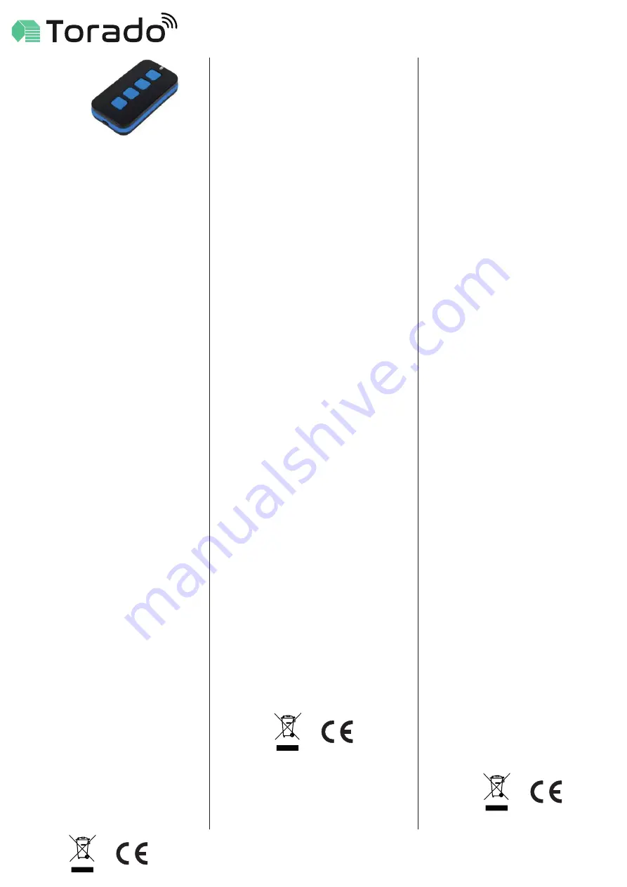 TORADO Sigma-T4 Quick Start Manual Download Page 1