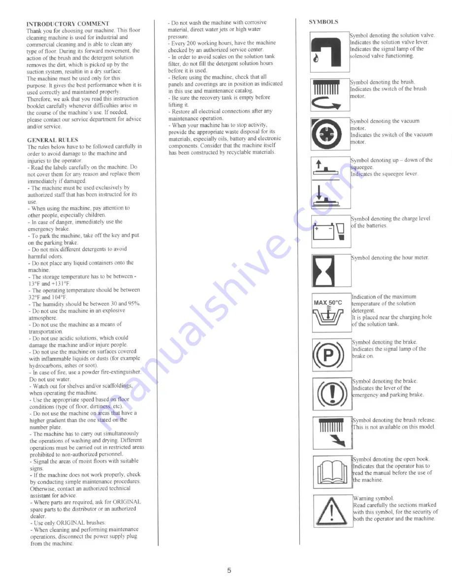 Tornado 99695 BR 11 Operation & Maintenance Manual Download Page 6