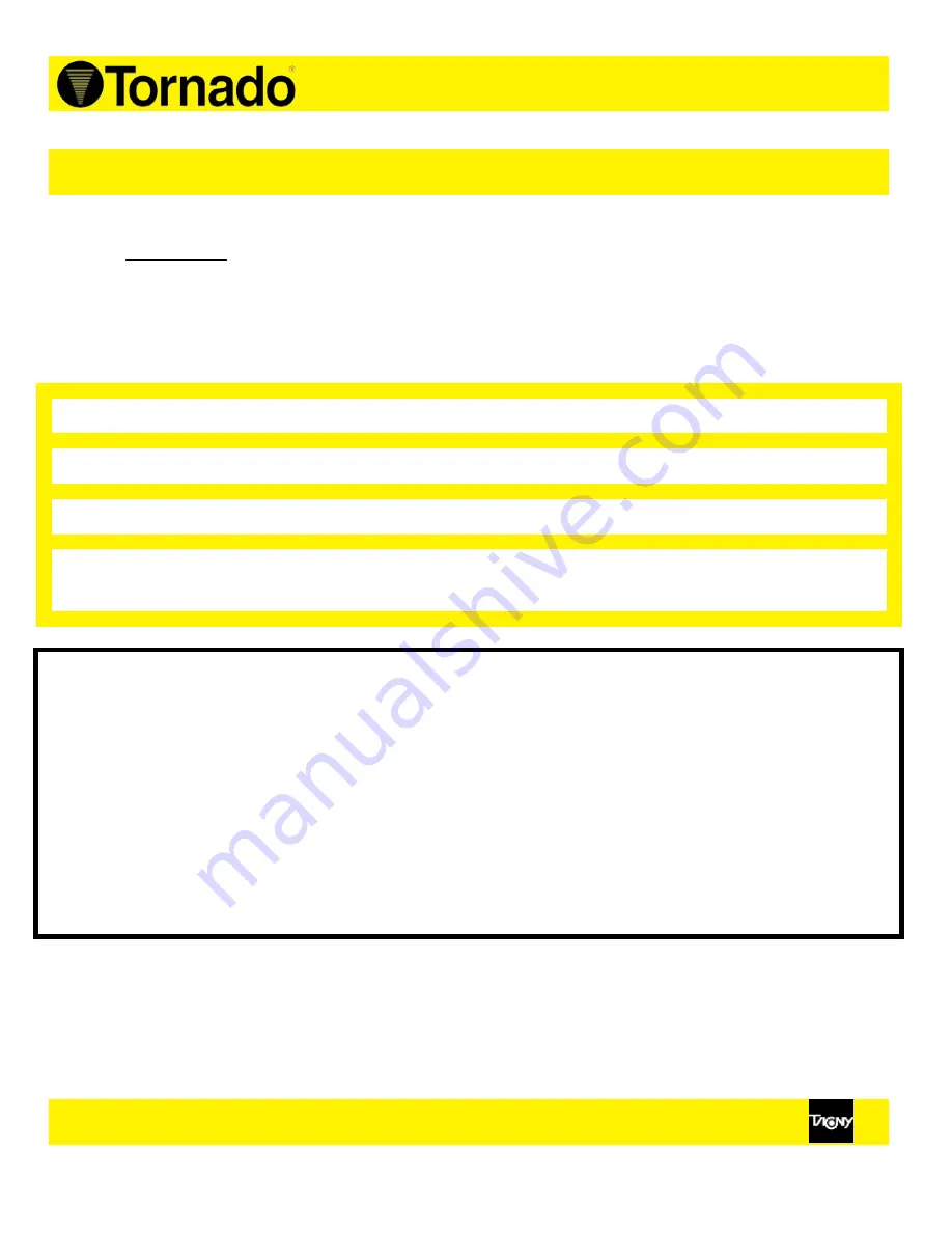 Tornado BR 13/1 Operation & Maintenance Manual Download Page 3