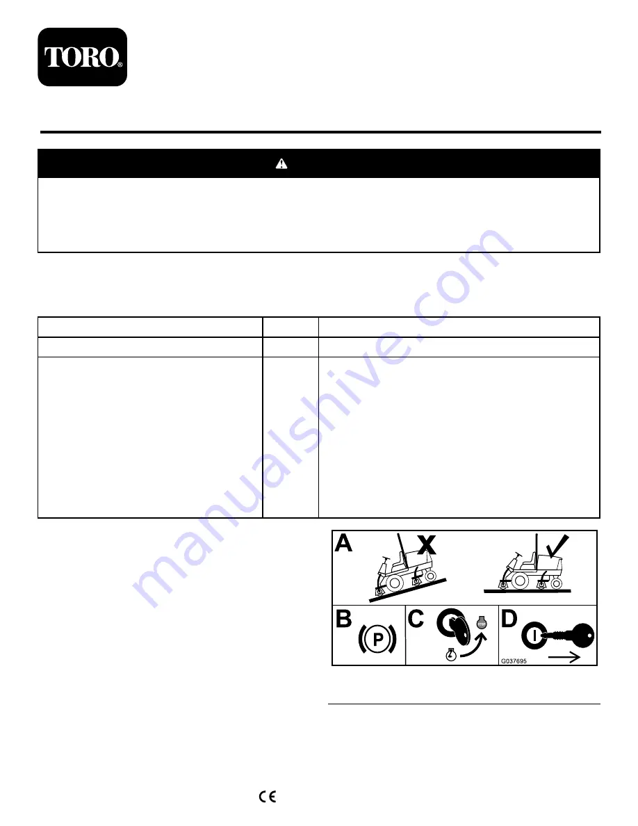 Toro 03614 Installation Instructions Manual Download Page 1