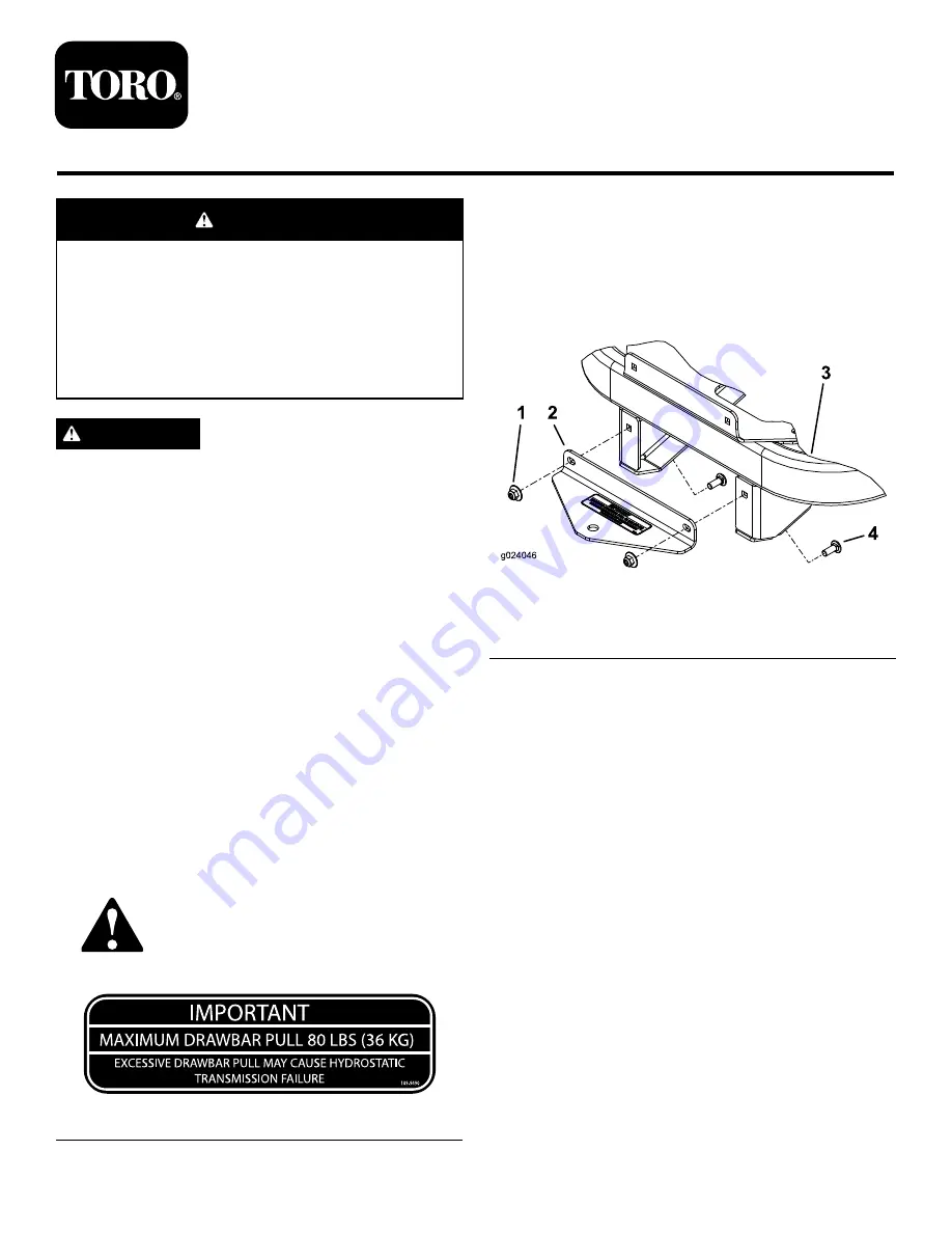 Toro 120-3290 Installation Instructions Download Page 1