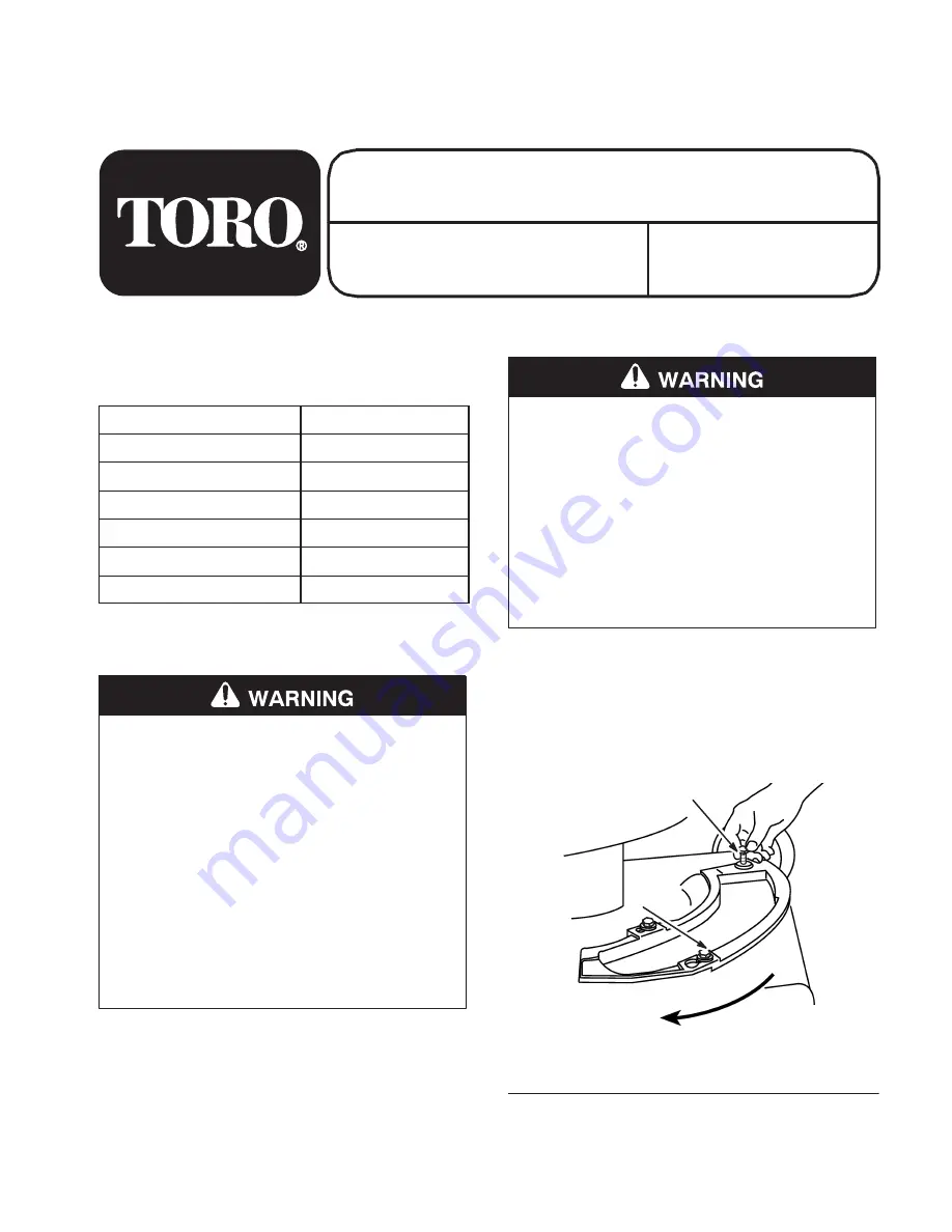 Toro 59187 Installation Instructions Manual Download Page 1