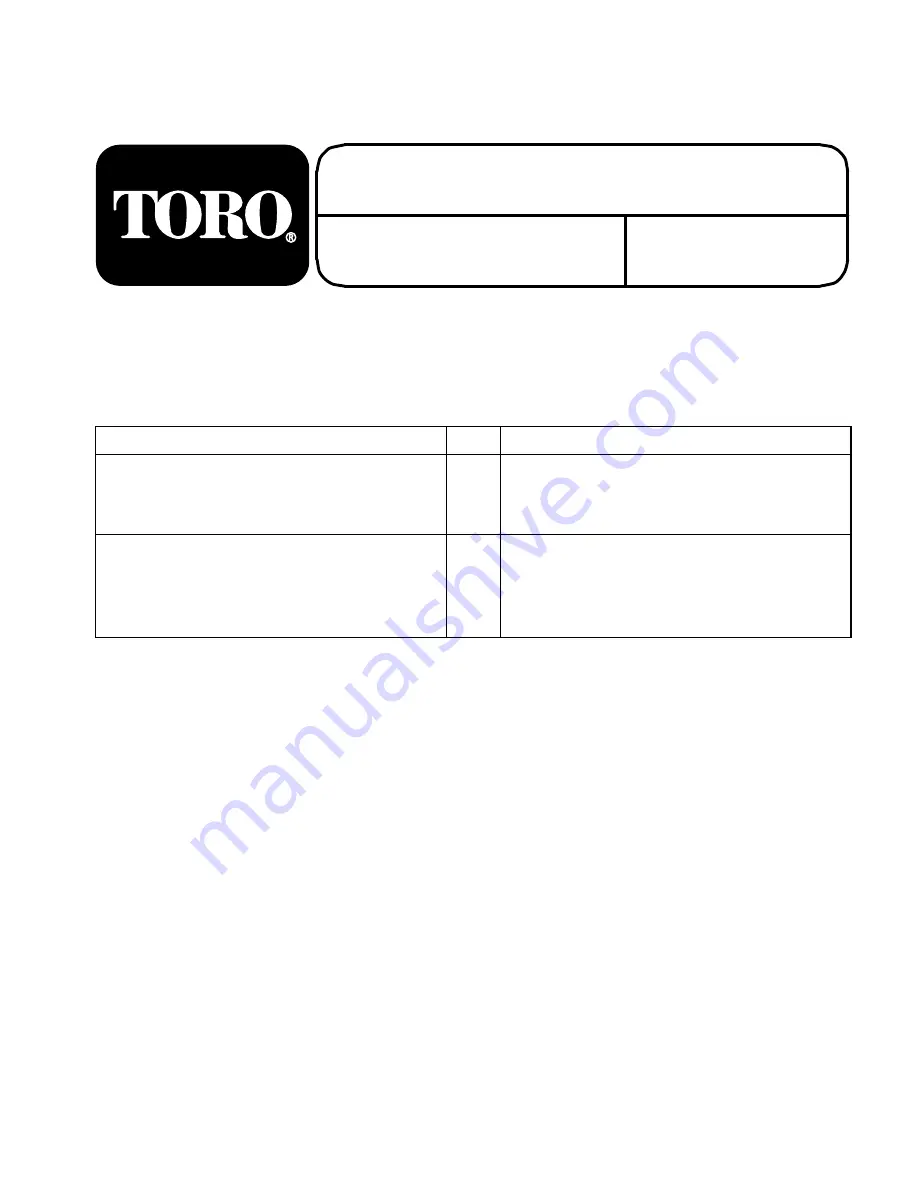 Toro 99-0281 Installation Instructions Download Page 1