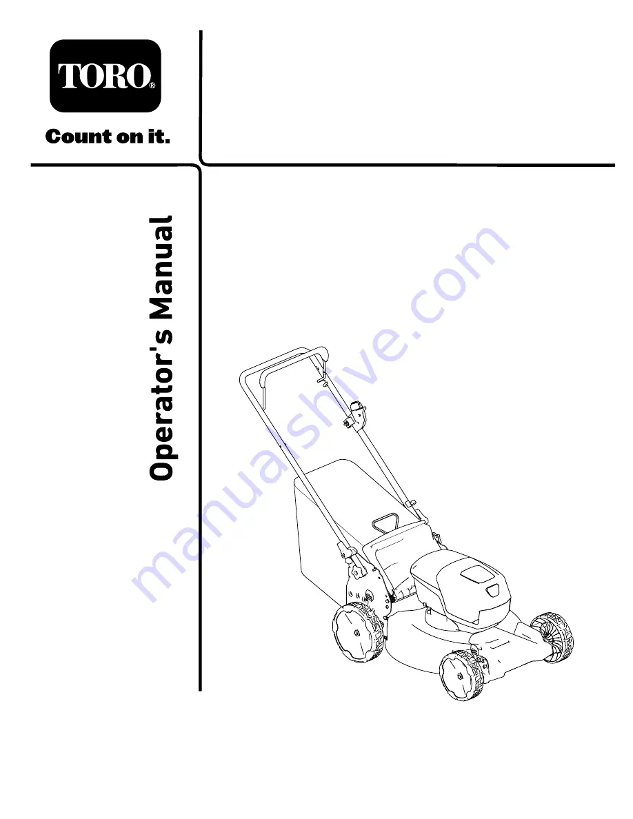 Toro Flex-Force Power System 60V MAX 21in Recycler 21323 Operator'S Manual Download Page 1