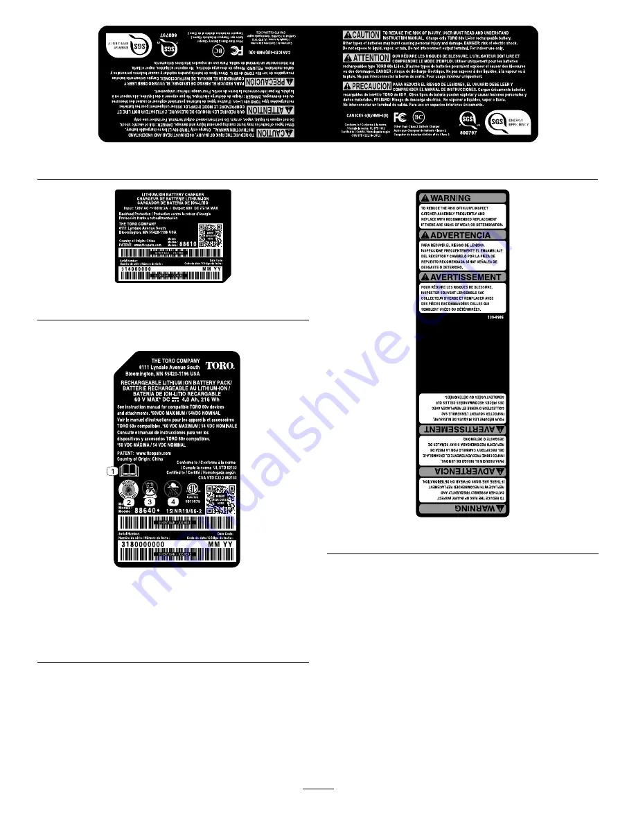 Toro Flex-Force Power System 60V MAX 21in Recycler 21323 Operator'S Manual Download Page 7