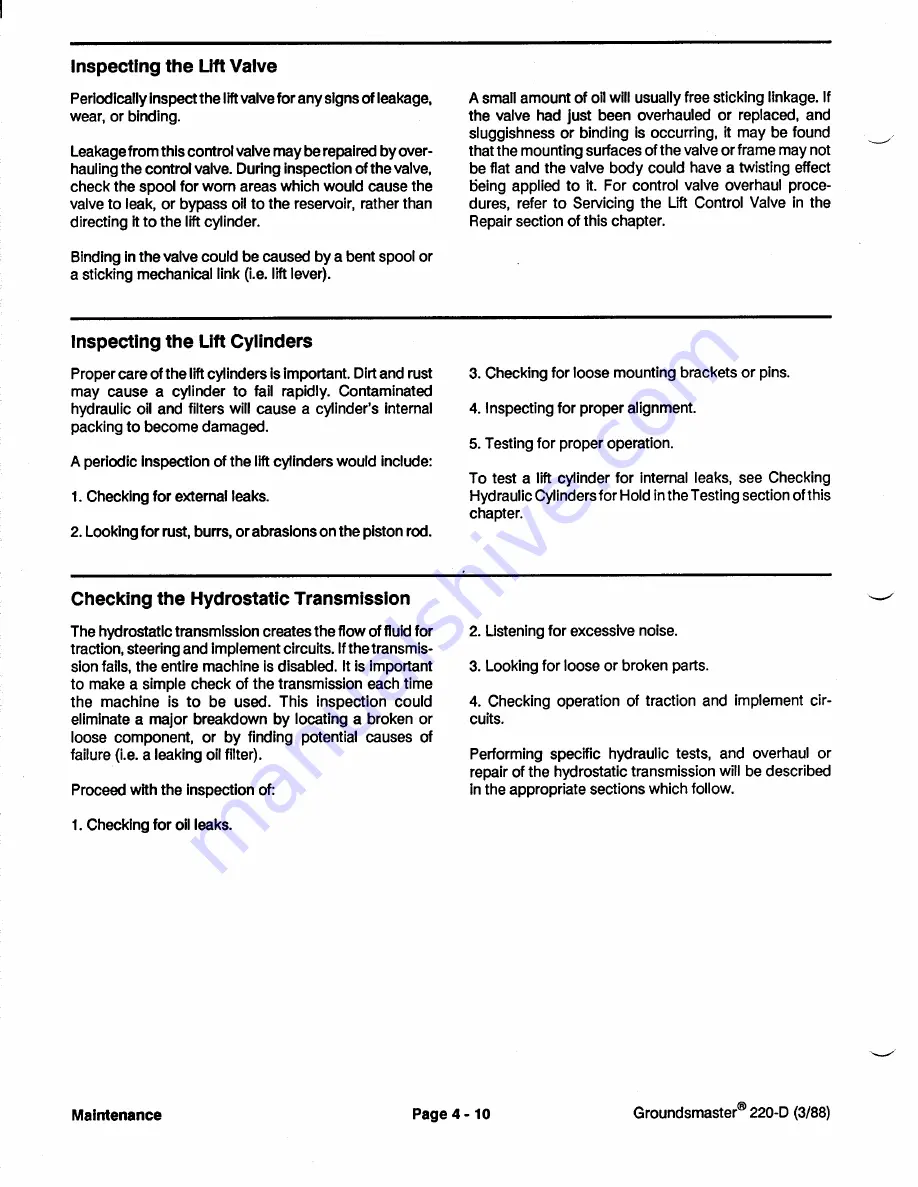 Toro Groundsmaster 1000L Service Manual Download Page 108