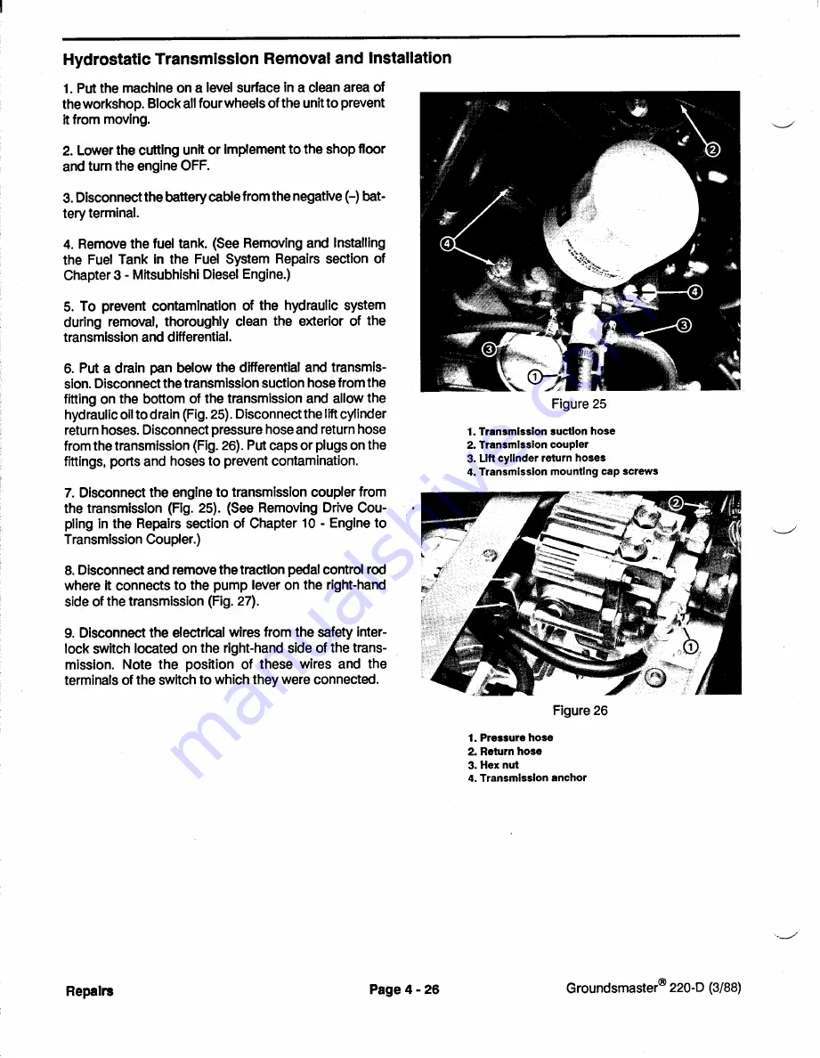 Toro Groundsmaster 1000L Service Manual Download Page 124