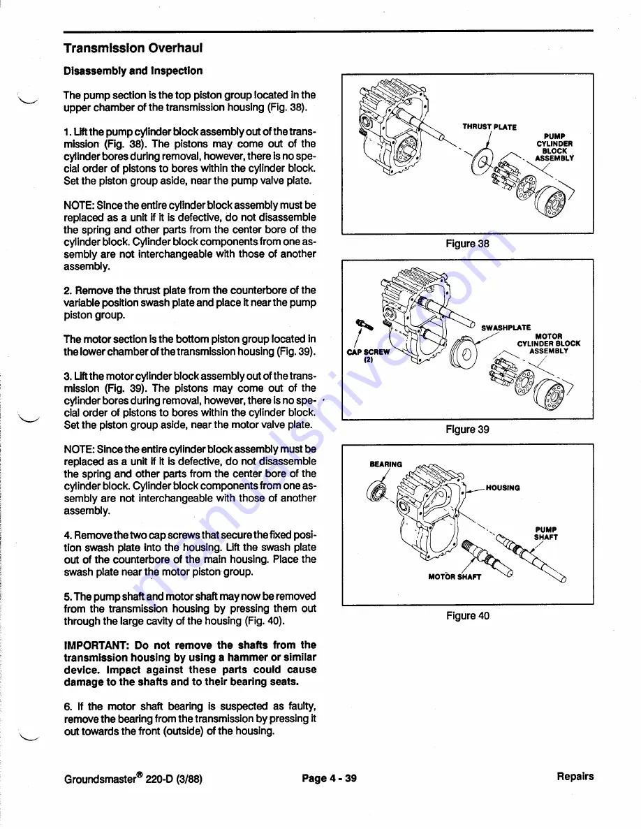 Toro Groundsmaster 1000L Service Manual Download Page 137