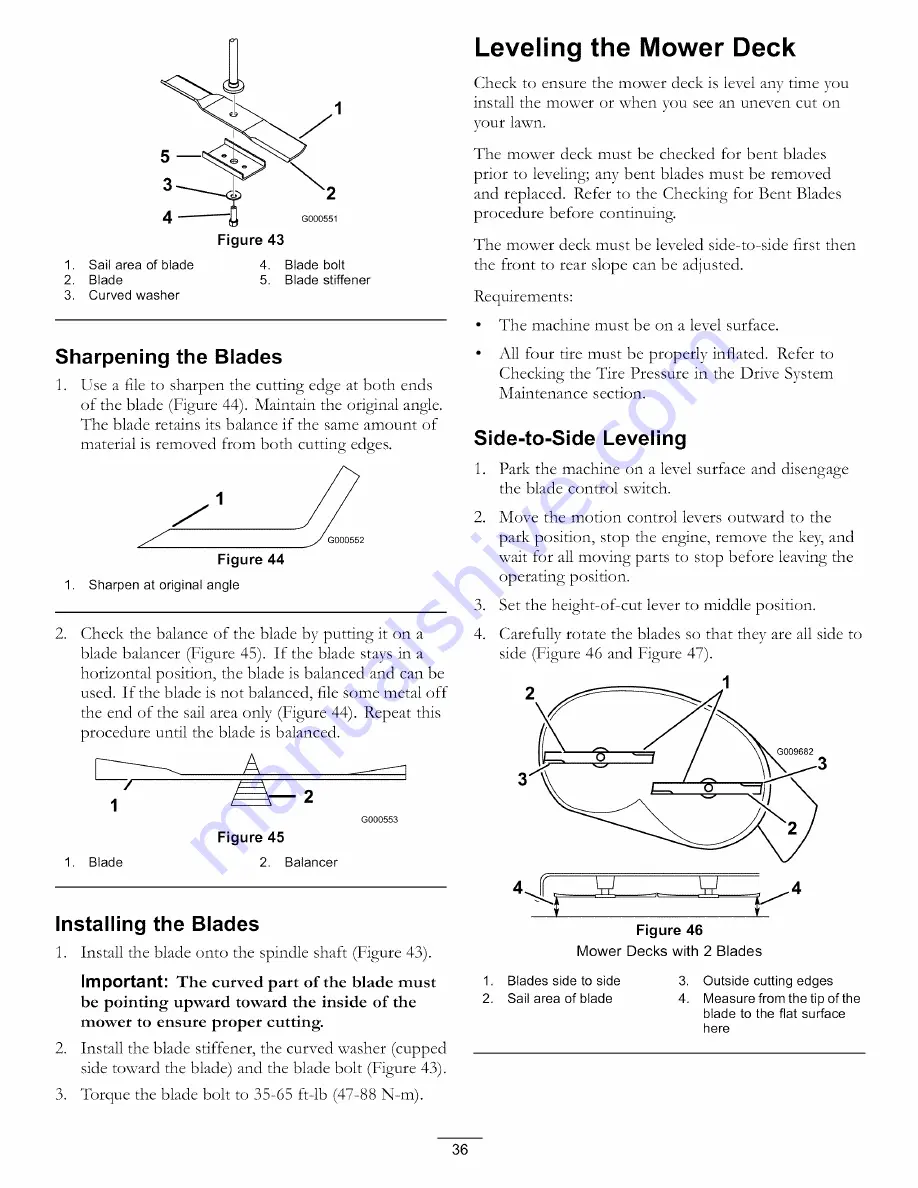 Toro TimeCutter Z5030 Operator'S Manual Download Page 36