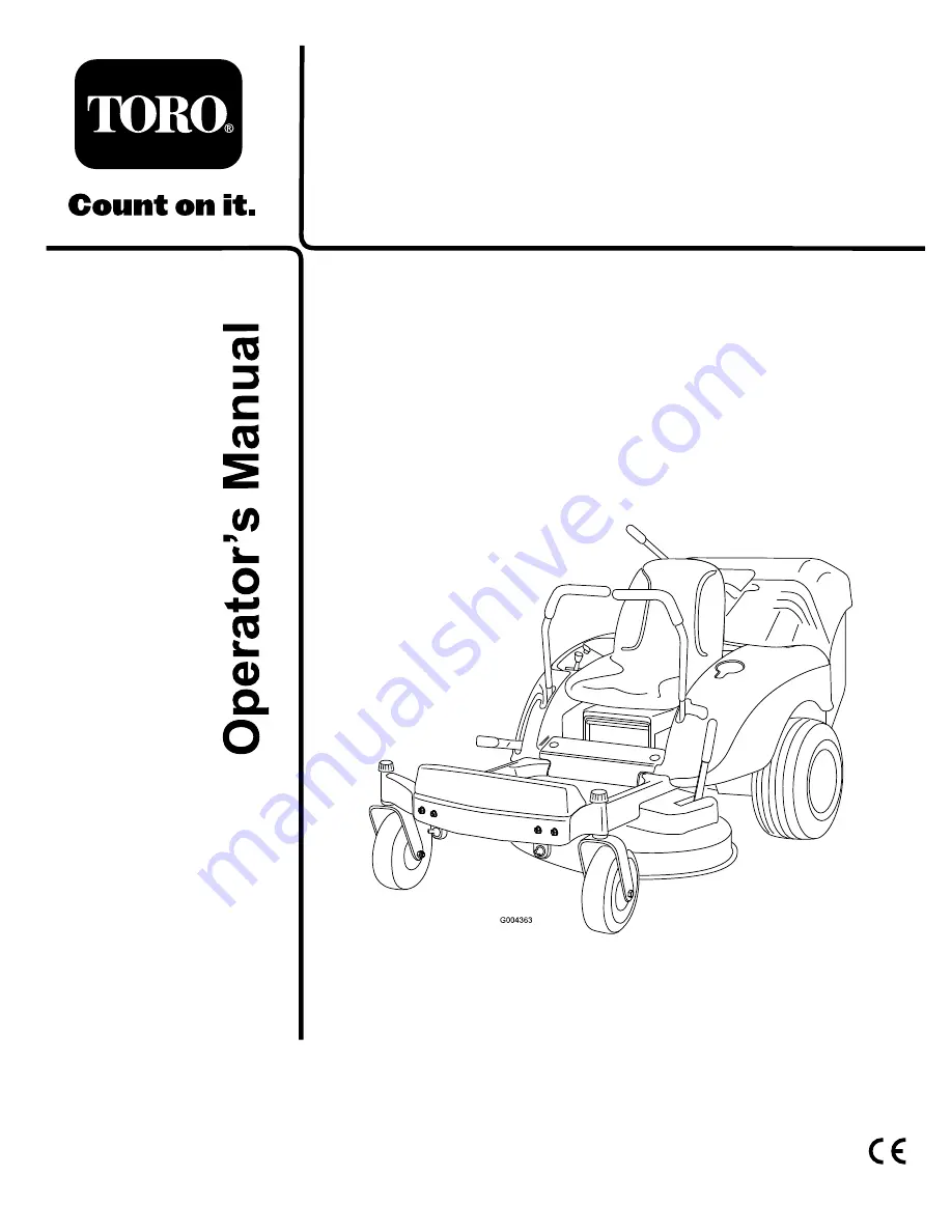 Toro TimeCutter ZD420T Operator'S Manual Download Page 1