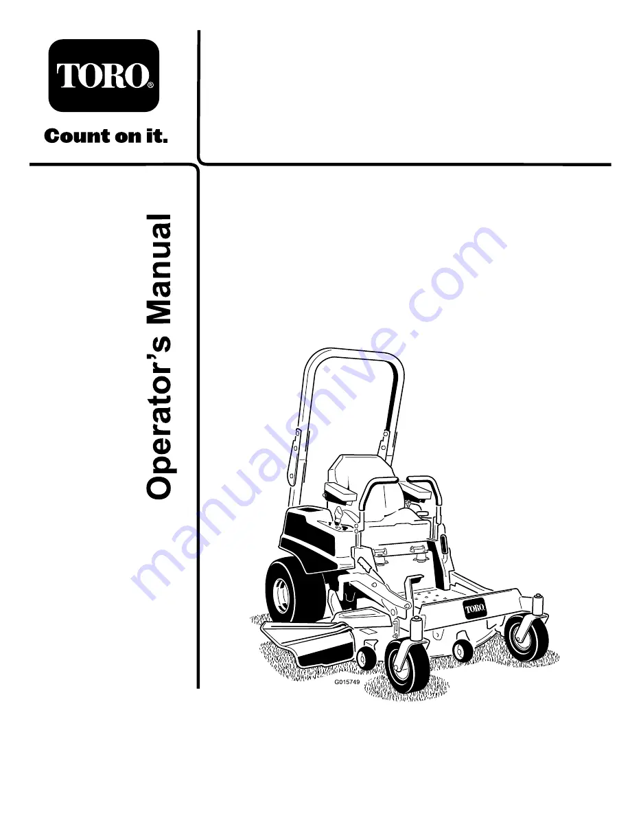 Toro TITAN MX4880 Operator'S Manual Download Page 1