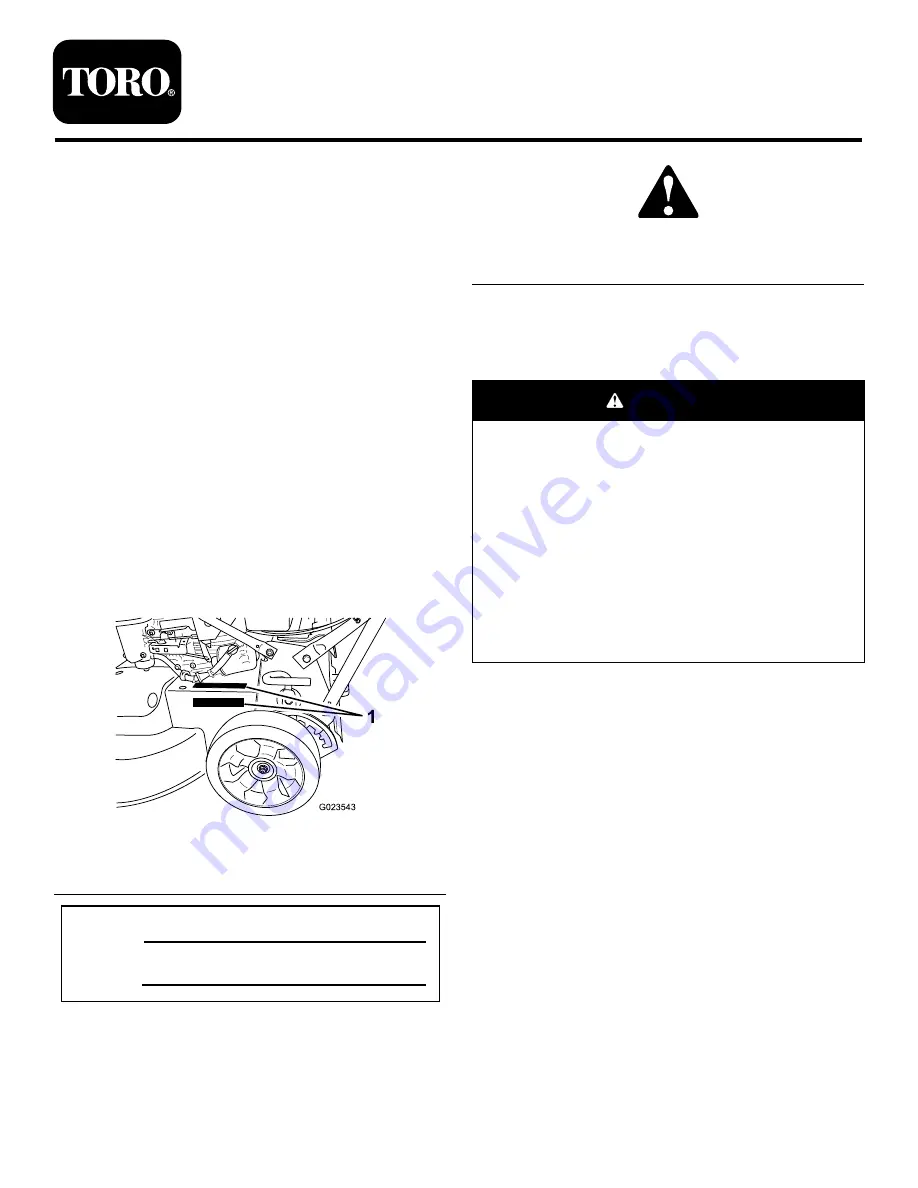 Toro TurfMaster 22200 Operator'S Manual Download Page 1