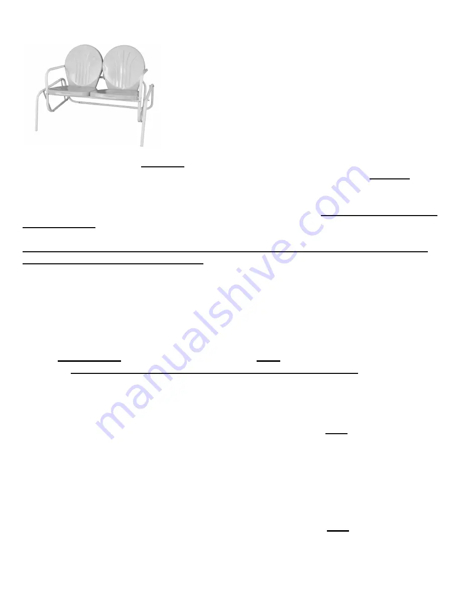 Torrans double glider Assembly Instructions Manual Download Page 1