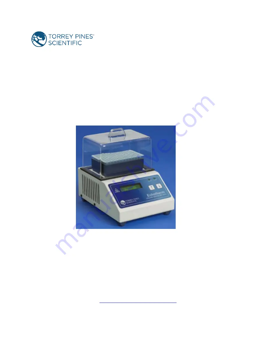 TORREY PINES SCIENTIFIC EchoTherm IC25 Operating Manual Download Page 1