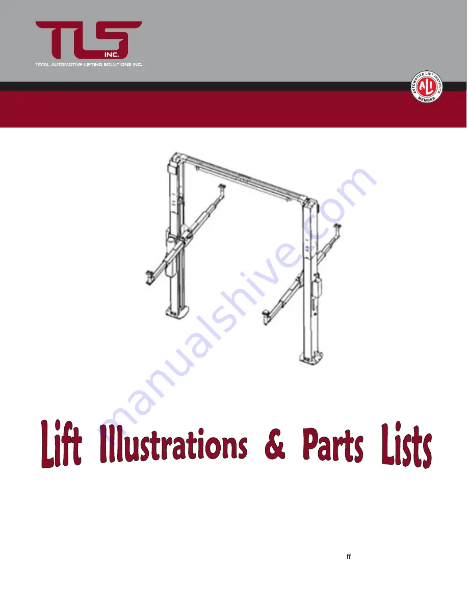 Total Automotive Lifting Solutions Inc. TLS210SR*1 Скачать руководство пользователя страница 15