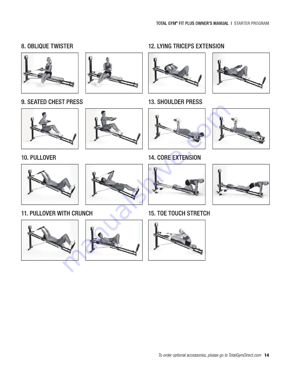 Total Gym FIT PLUS Скачать руководство пользователя страница 20