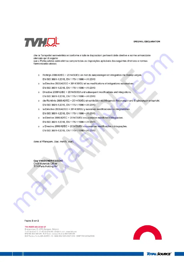 Total Source ELP15EULIT Operating Manual Download Page 36