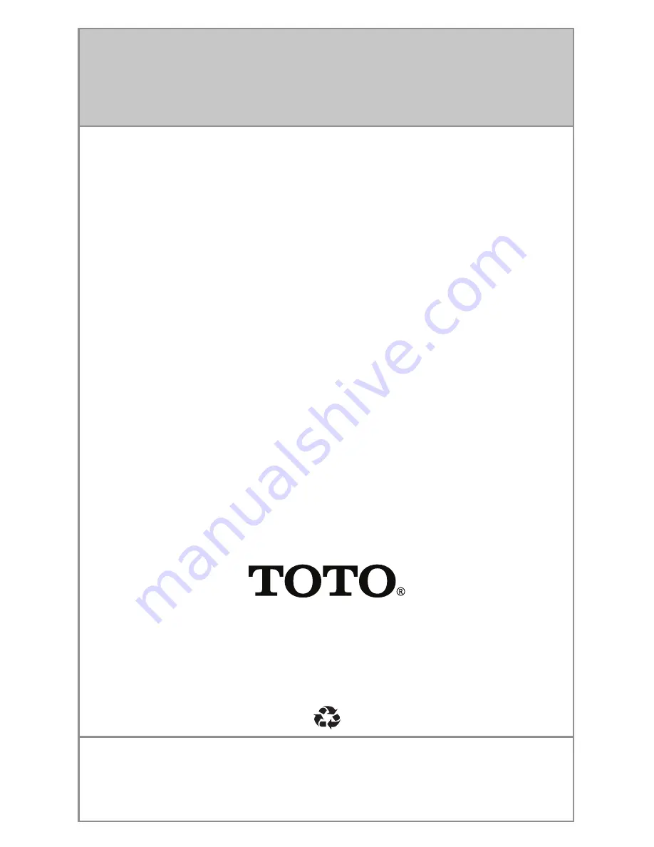 Toto Silas TS210T Installation And Owner'S Manual Download Page 24