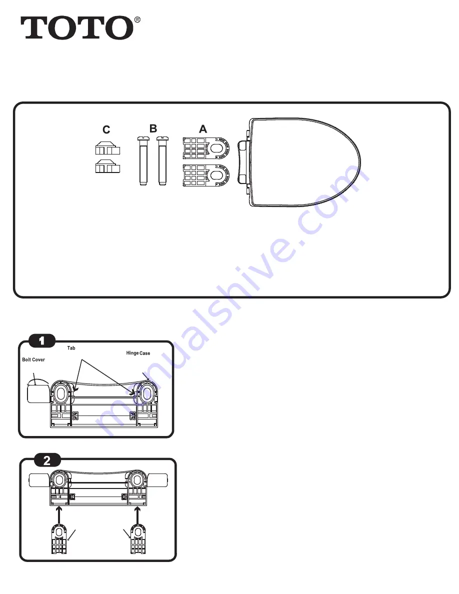 Toto SoftClose Installation Manual Download Page 1