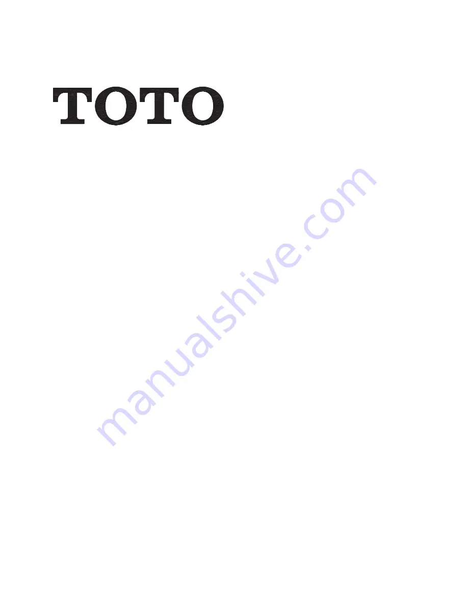 Toto SS234 Installation Manual Download Page 1