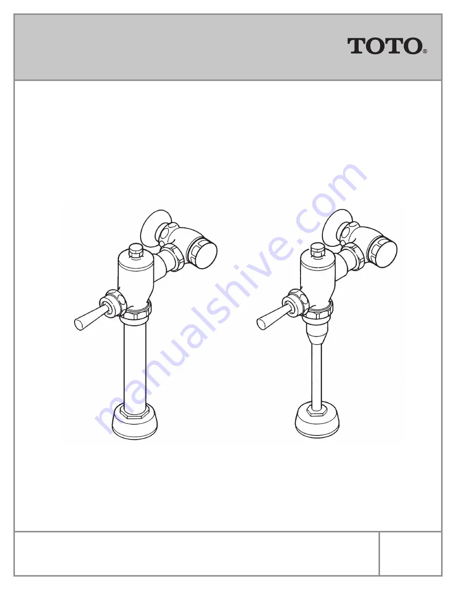 Toto TMT1NNC Installation Manual Download Page 1