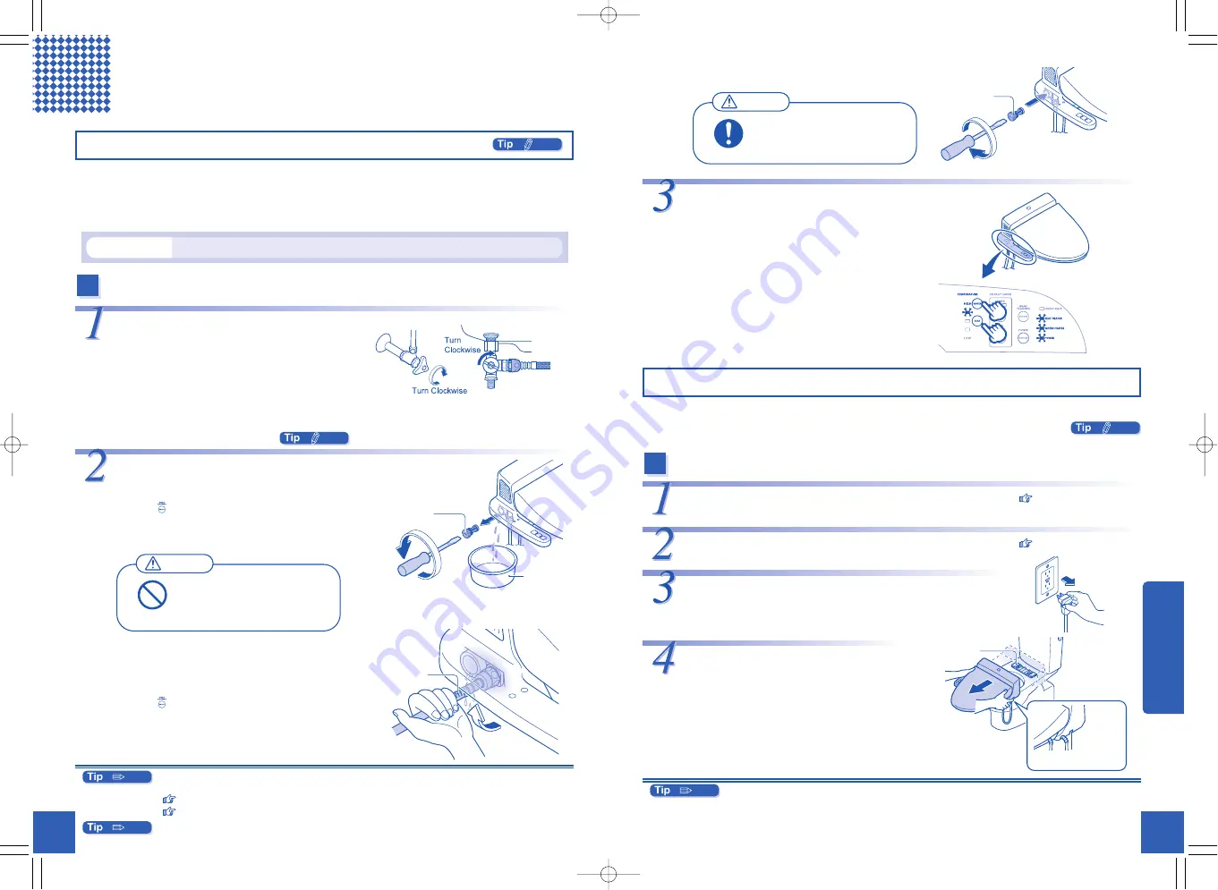 Toto Washlet C110 SW523 Instruction Manual Download Page 13